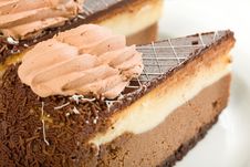 Double Chocolate Cheesecake Royalty Free Stock Photo Double Chocolate Cheesecake Royalty Free Stock Photo