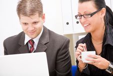Business Man And Business Woman Stock Image