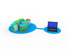 Laptop And Books Royalty Free Stock Image Laptop And Books Royalty Free Stock Image