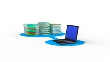 Laptop And Books Stock Photography Laptop And Books Stock Photography