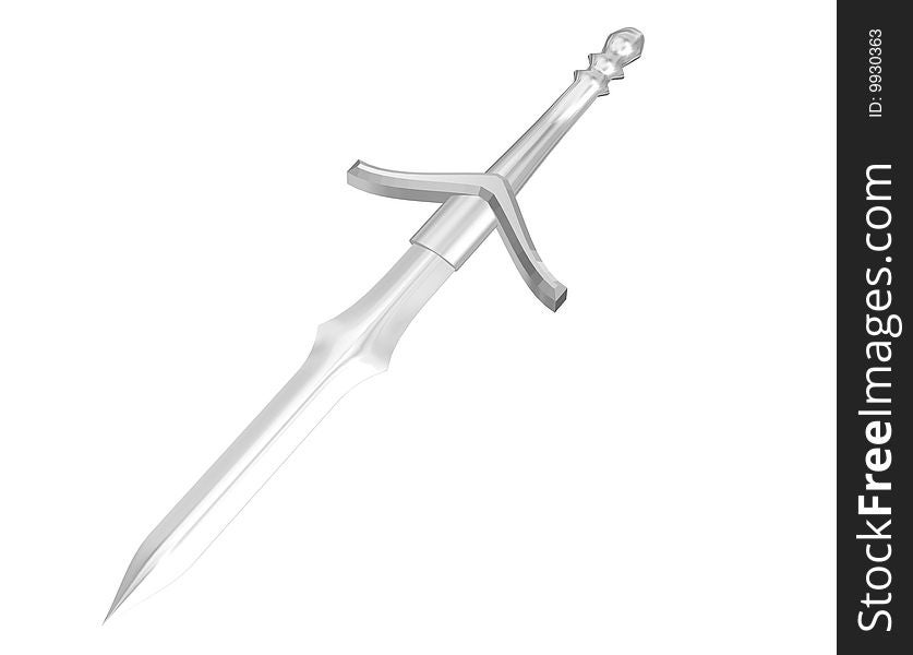 Blade isolation on a white background. 3d model.