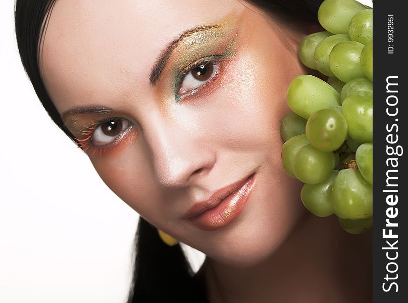 Woman With Green Grape