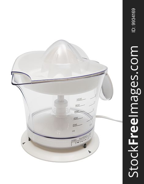 Modern juice extractor on a white background
