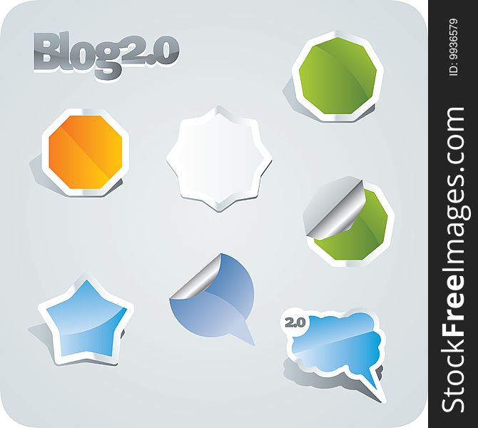 Chat or blog bubbles. vector only