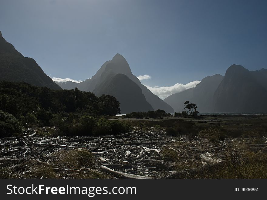 Mitre Peak. Milford Sounds Fiordland National Park. New Zealand