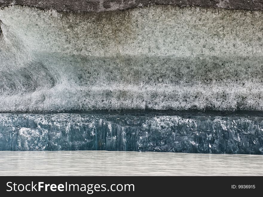 close up of a floating iceberg