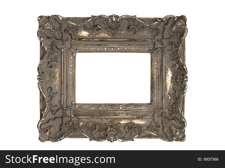 Old Picture Frame, isolated on white. Old Picture Frame, isolated on white