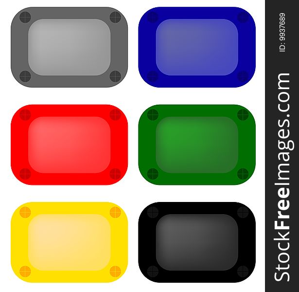 Set of multi-coloured buttons of different color. Set of multi-coloured buttons of different color