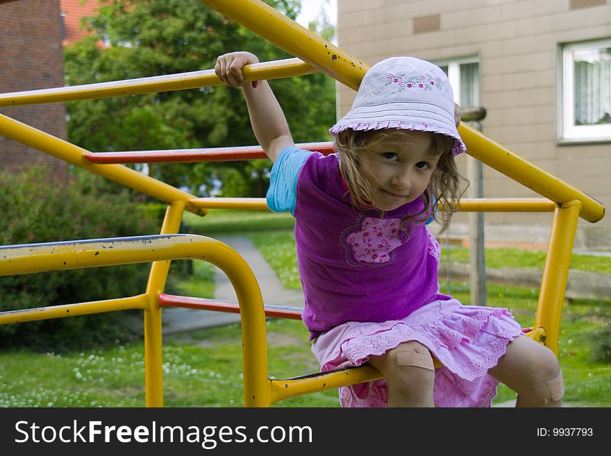 Little Girl On The Playground