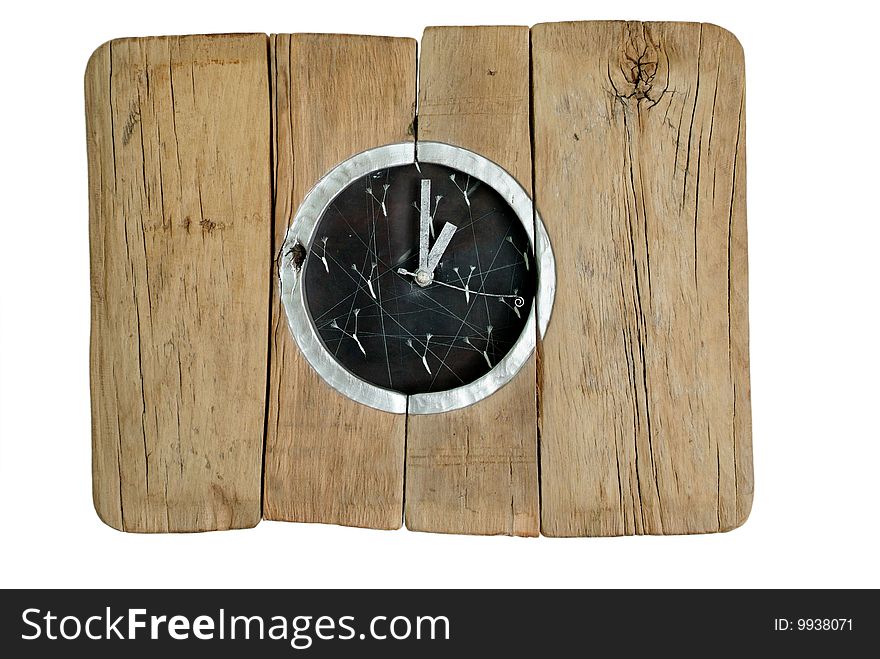 Ancient metal lamp on a white background