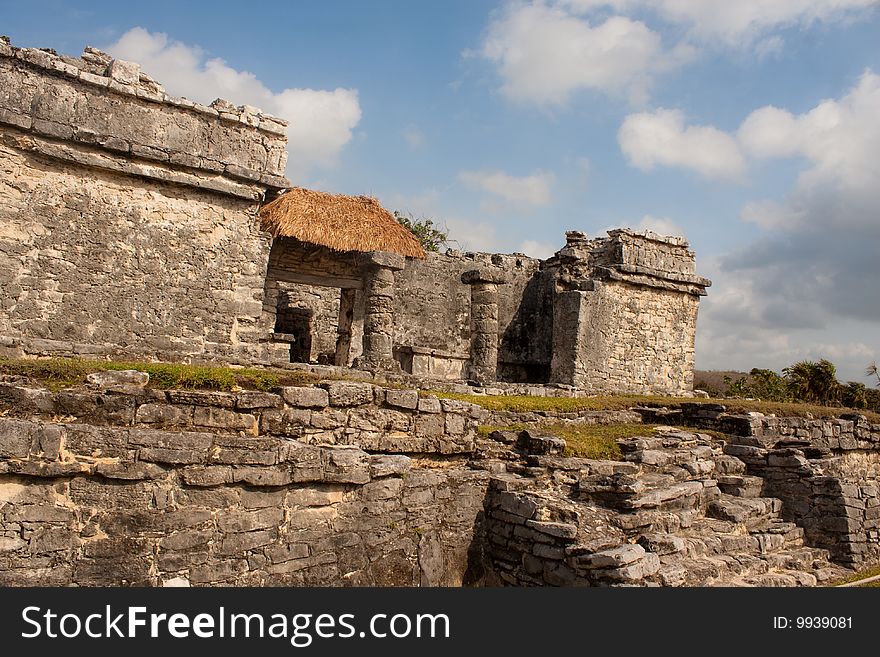 Tulum ruins in mexico on yucatan peninsula