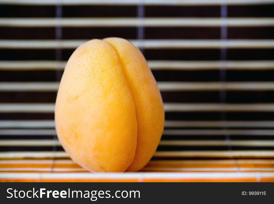 Apricot against a dark background