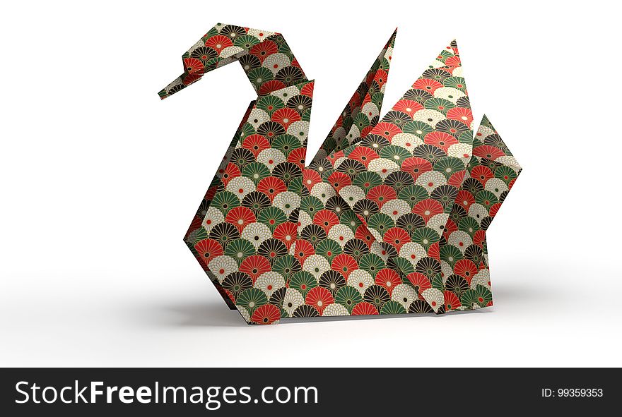 Origami, Folding Paper, 3D, Swan