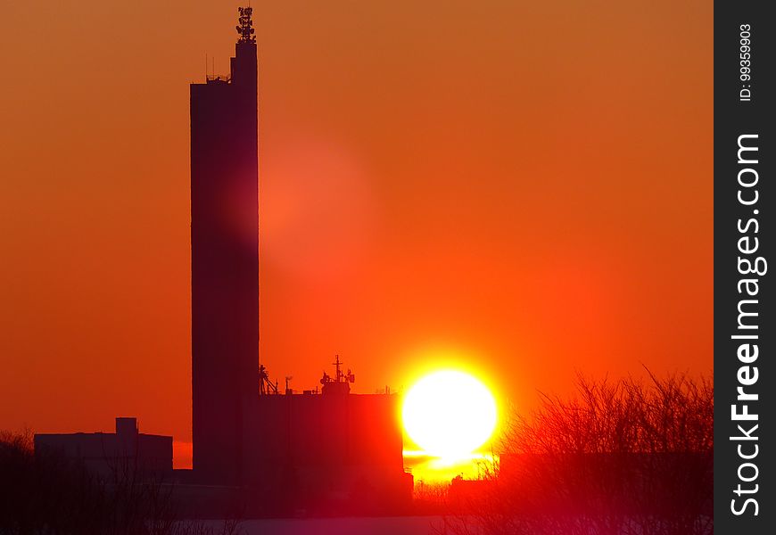 Sky, Sunrise, Heat, Afterglow