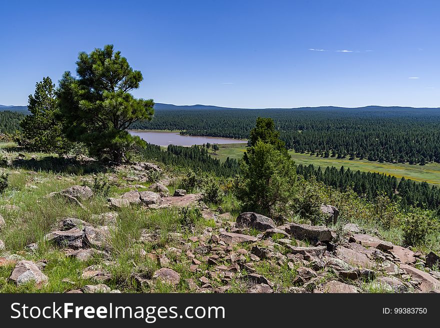 View of Lake Mary from the edge of Anderson Mesa. The Arizona National Scenic Trail Anderson Mesa Passage &#x28;AZT-30&#x29; traverses Anderson Mesa in the Lake Mary area southeast of Flagstaff. The passage begins northwest of Mormon Lake, crosses Lake Mary Road near Pinegrove Campground, and ascends Anderson Mesa, passing near several small wetlands on its way to Marshall Lake, the most well-known of these magical and important wildlife habitats. Between Vail and Prime Lakes, the trail skirts around observatory facilities to the edge of the mesa, providing a stunning panoramic view of Lake Mary. On Coconino National Forest maps, the Arizona Trail is labeled as trail number 87 for its entire traversal of the Forest. This photo was taken in August 2017 by Deborah Lee Soltesz during a day hike from Marshall Lake to a point just west of Vail Lake. Credit: U.S. Forest Service Coconino National Forest. For information on this passage, visit Arizona Trail: Anderson Mesa Passage AZT-30 and download the Anderson Mesa Passage AZT-30 trail map. Visit Coconino National Forest for more trails and other recreation opportunities. View of Lake Mary from the edge of Anderson Mesa. The Arizona National Scenic Trail Anderson Mesa Passage &#x28;AZT-30&#x29; traverses Anderson Mesa in the Lake Mary area southeast of Flagstaff. The passage begins northwest of Mormon Lake, crosses Lake Mary Road near Pinegrove Campground, and ascends Anderson Mesa, passing near several small wetlands on its way to Marshall Lake, the most well-known of these magical and important wildlife habitats. Between Vail and Prime Lakes, the trail skirts around observatory facilities to the edge of the mesa, providing a stunning panoramic view of Lake Mary. On Coconino National Forest maps, the Arizona Trail is labeled as trail number 87 for its entire traversal of the Forest. This photo was taken in August 2017 by Deborah Lee Soltesz during a day hike from Marshall Lake to a point just west of Vail Lake. Credit: U.S. Forest Service Coconino National Forest. For information on this passage, visit Arizona Trail: Anderson Mesa Passage AZT-30 and download the Anderson Mesa Passage AZT-30 trail map. Visit Coconino National Forest for more trails and other recreation opportunities.