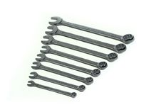 Wrench Set Aligned Over White Background Royalty Free Stock Photos Wrench Set Aligned Over White Background Royalty Free Stock Photos