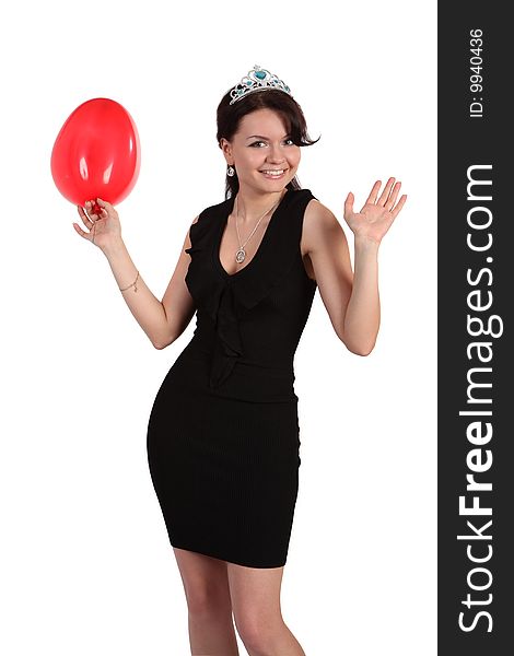 The girl with red balloons. The girl with red balloons