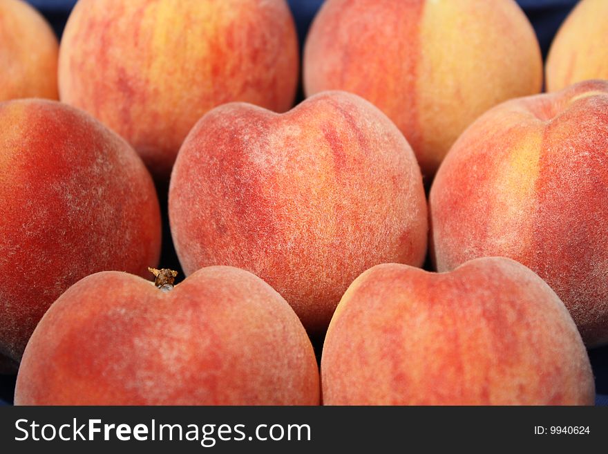 Fresh fuzzy peaches