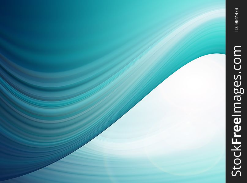 Blue dynamic wave over white background. Abstract illustration. Blue dynamic wave over white background. Abstract illustration