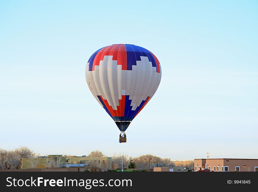 Hot air balloon on the ground