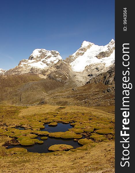 Beautiful landscape taken during the Huayhuash trek in Peru. Beautiful landscape taken during the Huayhuash trek in Peru.