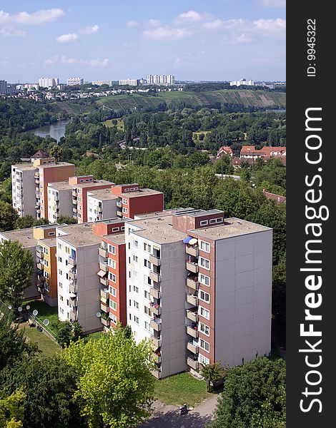 Apartment building in a district in Stuttgart. Apartment building in a district in Stuttgart