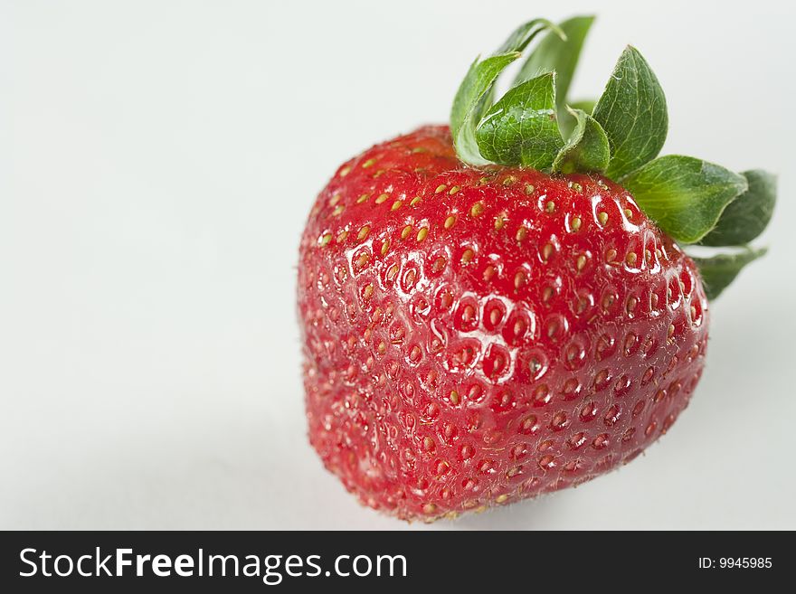 A closeup of a strawberry