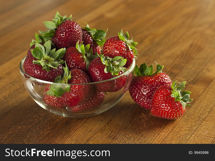 Strawberries On Table