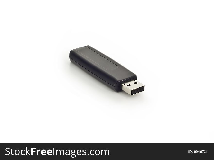 USB flash memory stick isolated on a white background. USB flash memory stick isolated on a white background