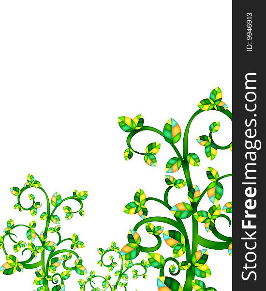 Texture background with green leaves  pattern