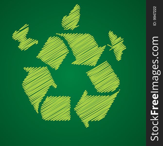 Recycle symbol fully editable vector illustration