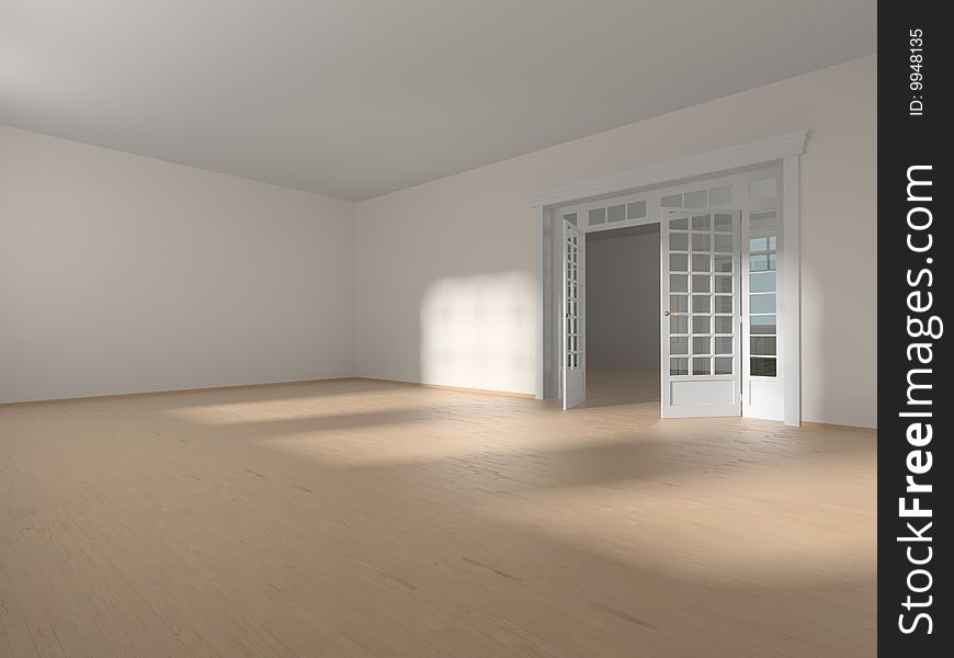 Interior of the room without furniture