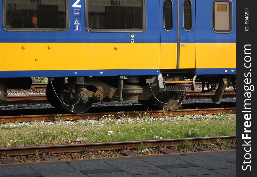 The wheels of a dutch train. The wheels of a dutch train