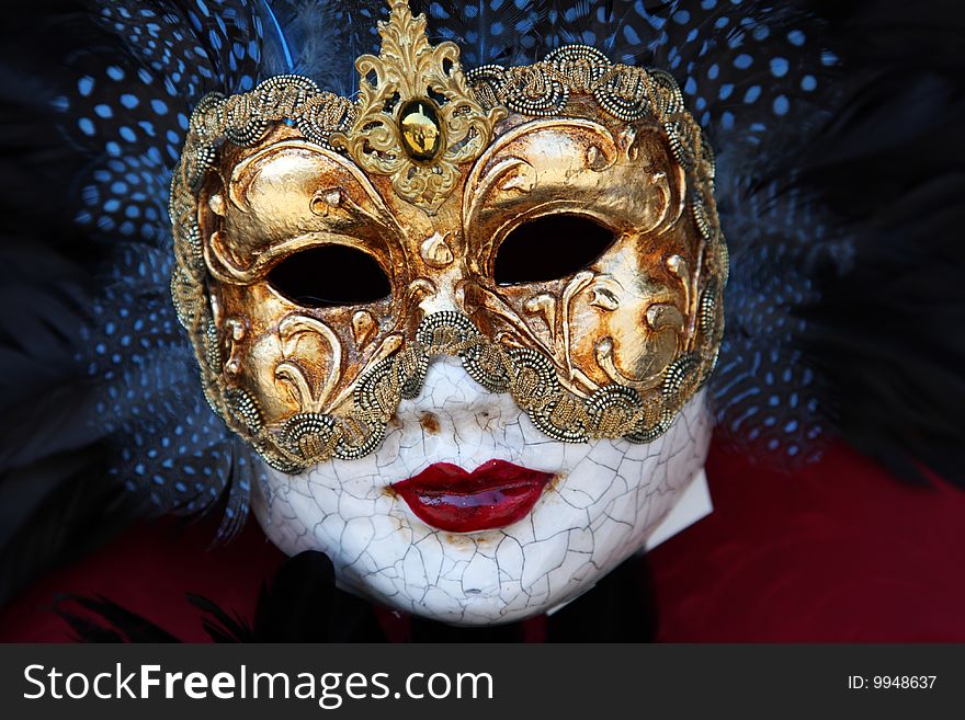 Traditional Venice mask with colorful decoration. Traditional Venice mask with colorful decoration