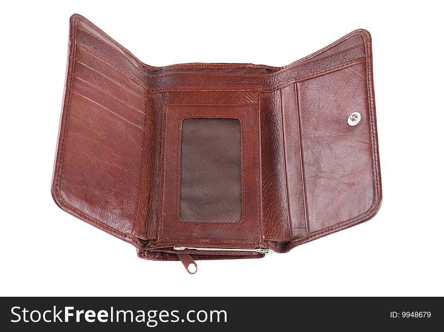 Leather brown purse