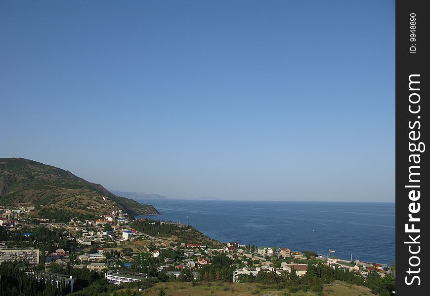 View of  the  black sea crimea