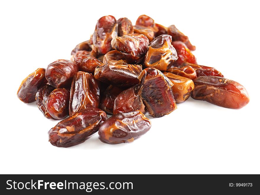 Many brown ripe sweet dates. East sweets.