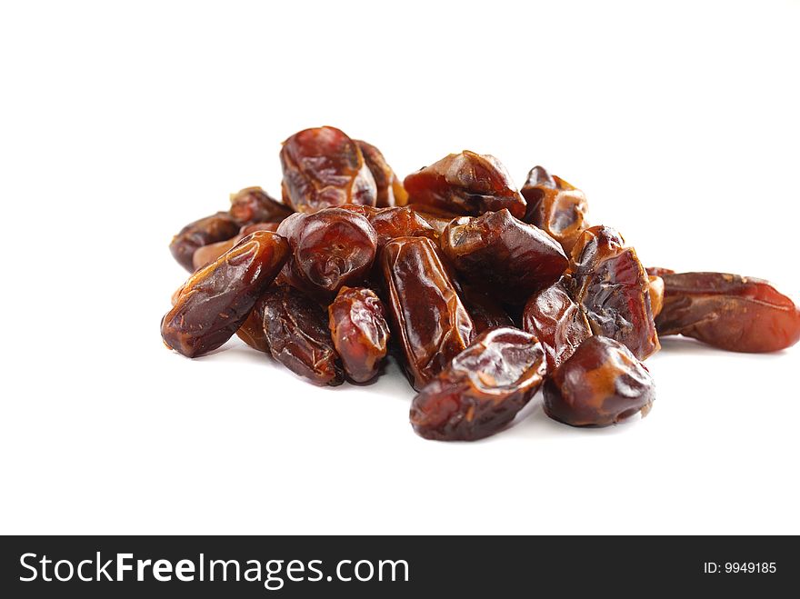 Many brown ripe sweet dates. East sweets.