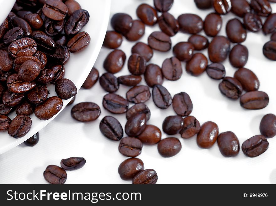 Close up capture on baked Mocha Coffee Bean. Close up capture on baked Mocha Coffee Bean