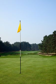 Flag On A Golf Field Royalty Free Stock Photography Flag On A Golf Field Royalty Free Stock Photography