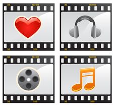 Film With Symbols Vector Stock Images