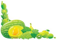 Green Fruit Corner Stock Photography Green Fruit Corner Stock Photography