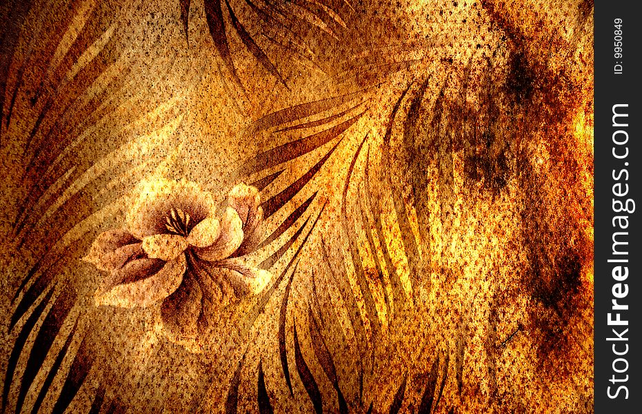 Grungy floral wallpaper a vintage. Grungy floral wallpaper a vintage