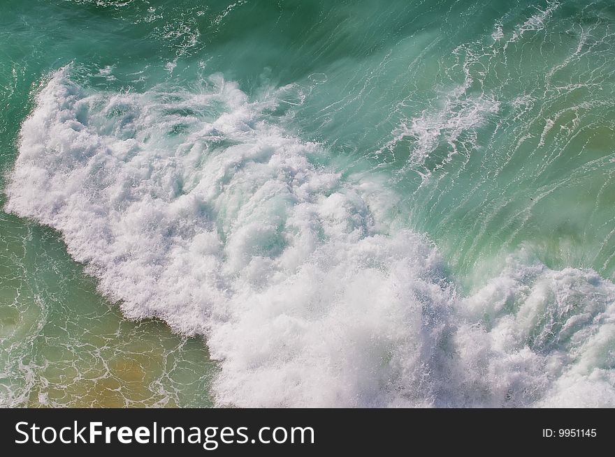 Sea surf, atlantic ocean coastline