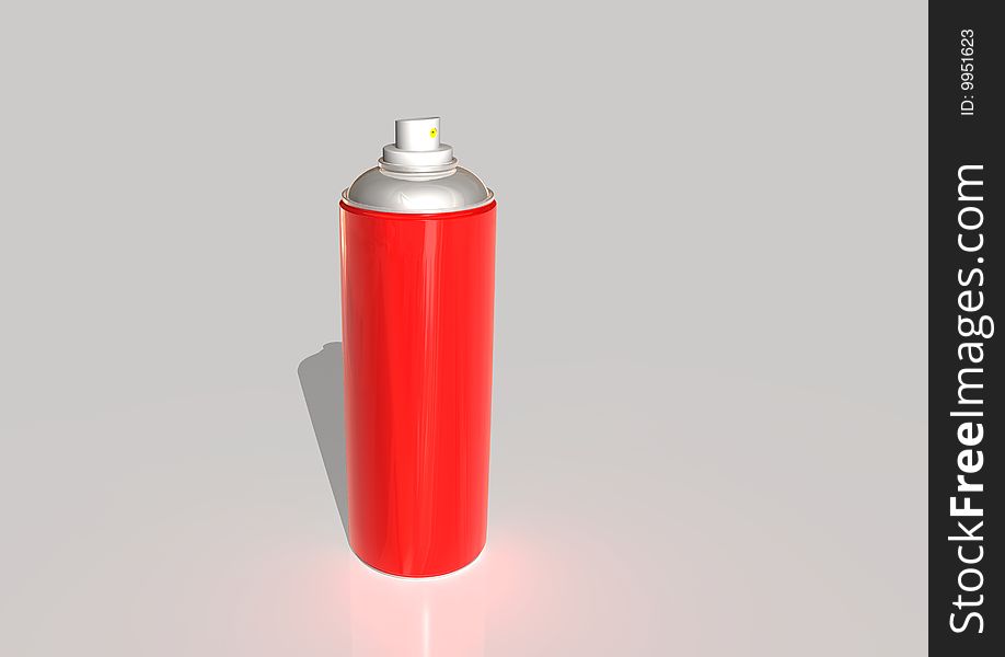 3d illustration of spray can. 3d illustration of spray can.