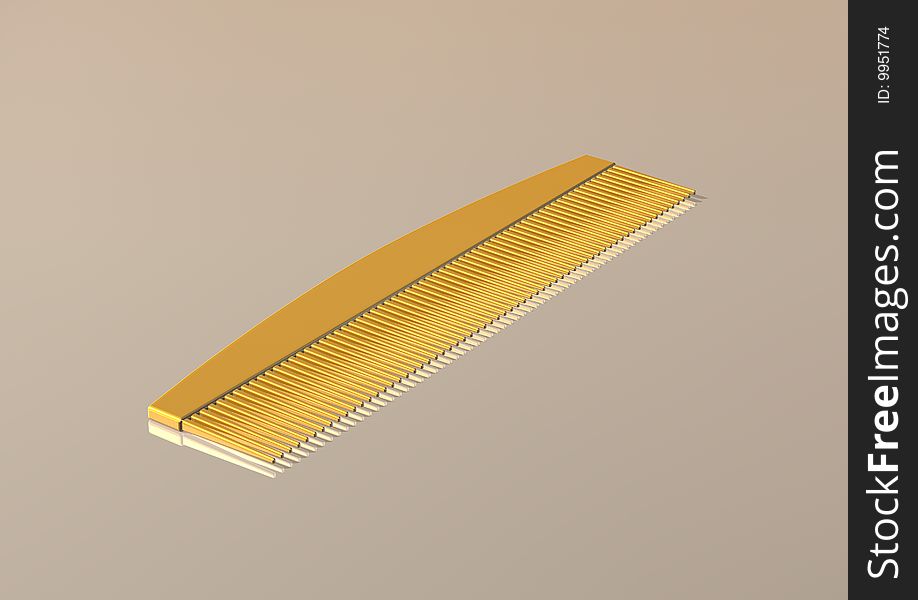 Illustration of a metal comb.