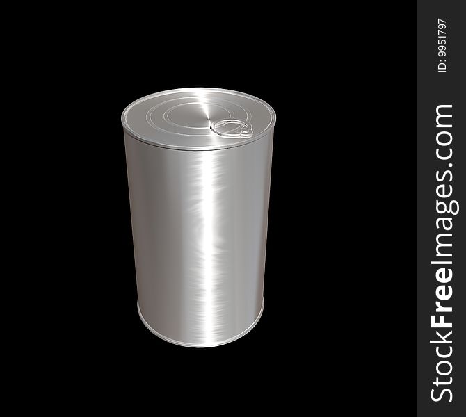 3d image of a tin can