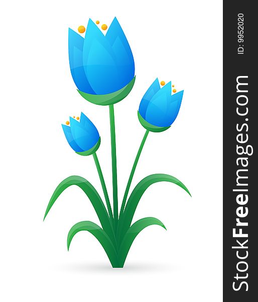 Beautiful blue flower, may be used as icon