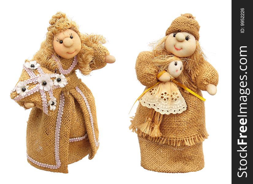 Two fabric dolls