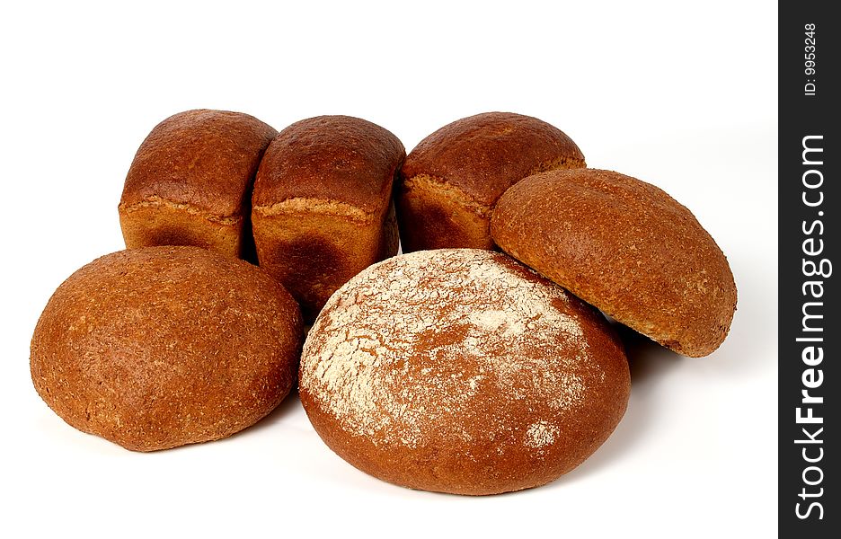 There are three types of rye bread in the picture. There are three types of rye bread in the picture.